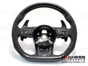 Audi RS4 Steering Wheel Lower Part - Carbon Fiber 